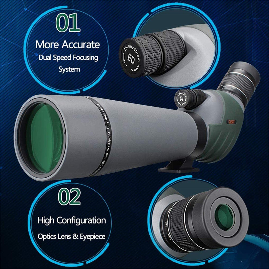GoSky 20-60x80 Dual Focusing ED Spotting Scope - GoSky Optics